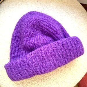 Sandro - NEW Mohair knitted purple Bennie hat
